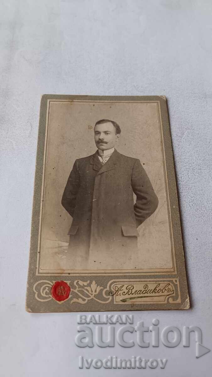 Poză Bărbat cu mustață Carton Sofia 1909