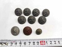 10 τεμ. ΒΑΣΙΛΙΚΑ ΣΤΡΑΤΙΩΤΙΚΑ ΚΟΥΜΠΙΑ, στολή, Α. SCHILIYANOV, ΣΟΦΙΑ VII