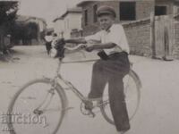 FOTO VECHE, BRYAGOVO-1948 ,, BICICLETA, ROATA, BICICLIST