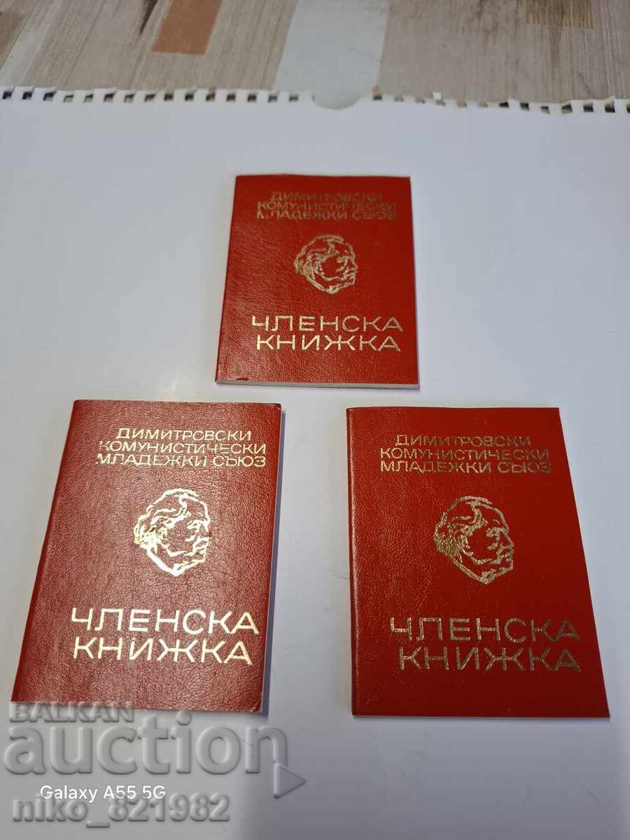 Carnete de membru 3 buc