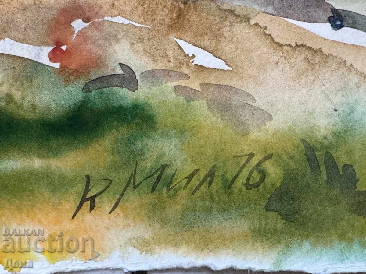 Kiril Milanov watercolor 1976 with price € 75.00 | 146.69 BGN