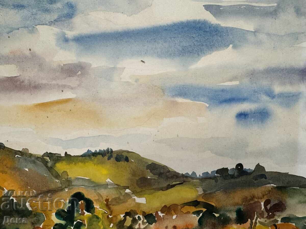 Delivery of Kiril Milanov watercolor 1976