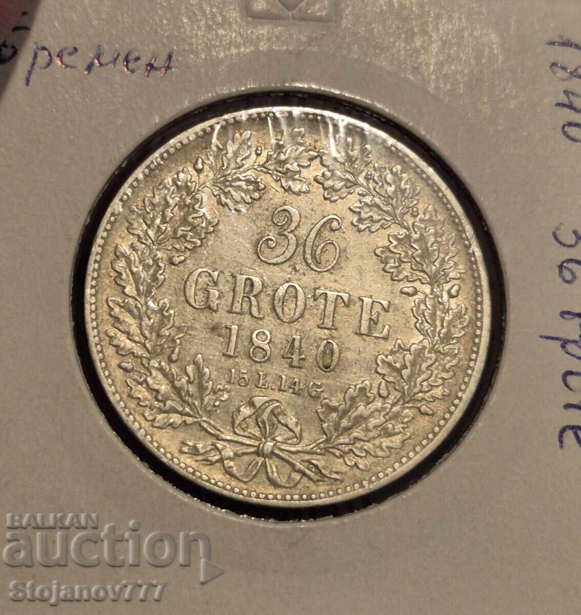 Bremen 36 groschen/silver with price € 99.00 | 193.63 BGN Bremen 36 groschen/silver with price € 99.00 | 193.63 BGN