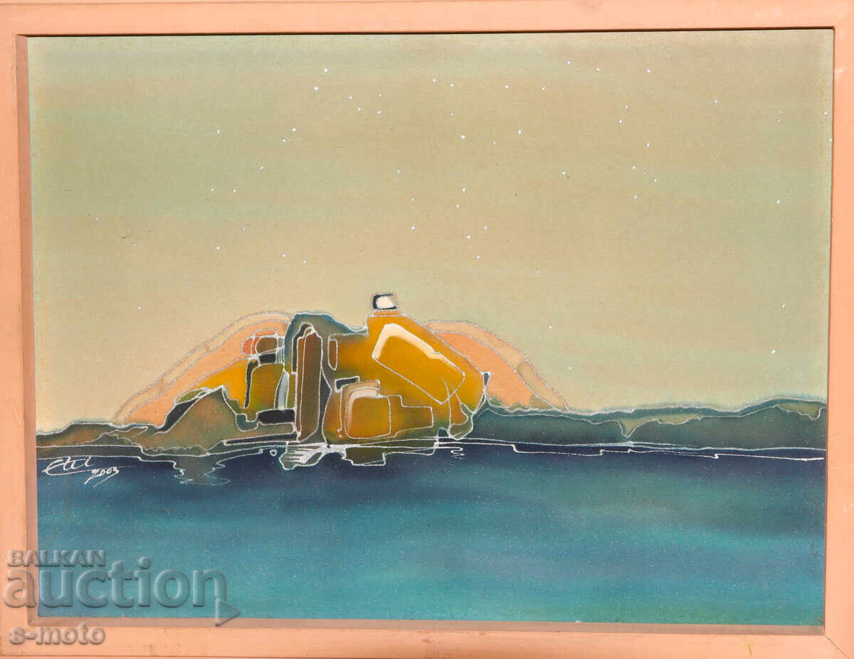 Δημοπρασία Αφηρημένη σύνθεση τοπίου, μπατίκ, 2003 Δημοπρασία Αφηρημένη σύνθεση τοπίου, μπατίκ, 2003