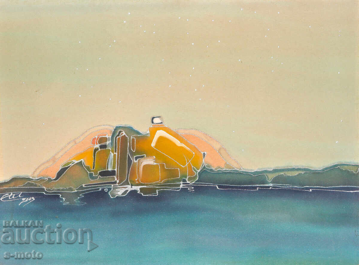 Παράδοση Αφηρημένη σύνθεση τοπίου, μπατίκ, 2003 Παράδοση Αφηρημένη σύνθεση τοπίου, μπατίκ, 2003