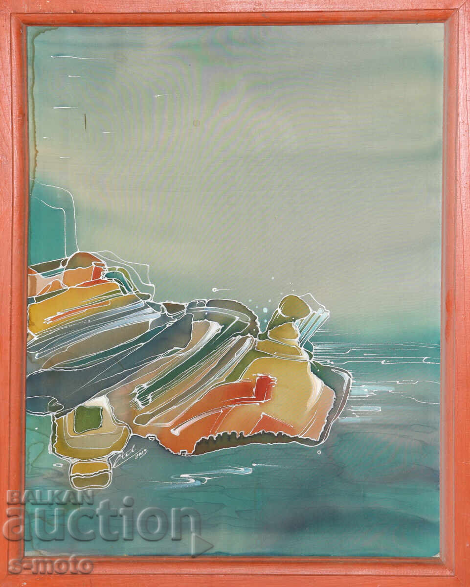 Αφηρημένη σύνθεση τοπίου, μπατίκ, 2003 Αφηρημένη σύνθεση τοπίου, μπατίκ, 2003