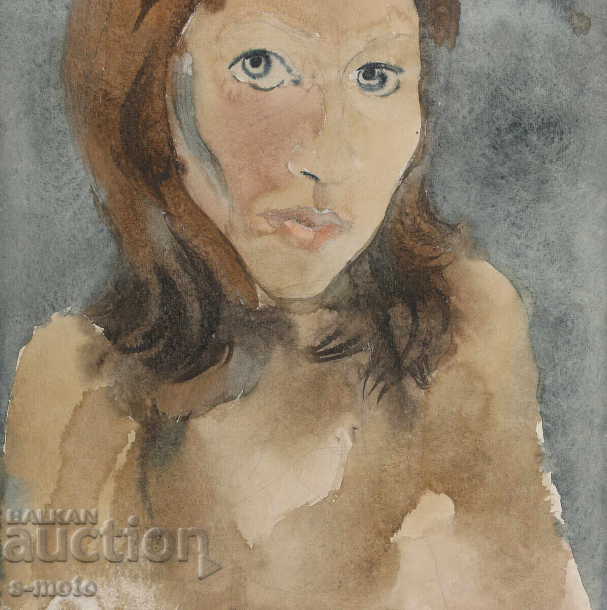 Watercolor painting, female portrait - 5 Watercolor painting, female portrait - 5