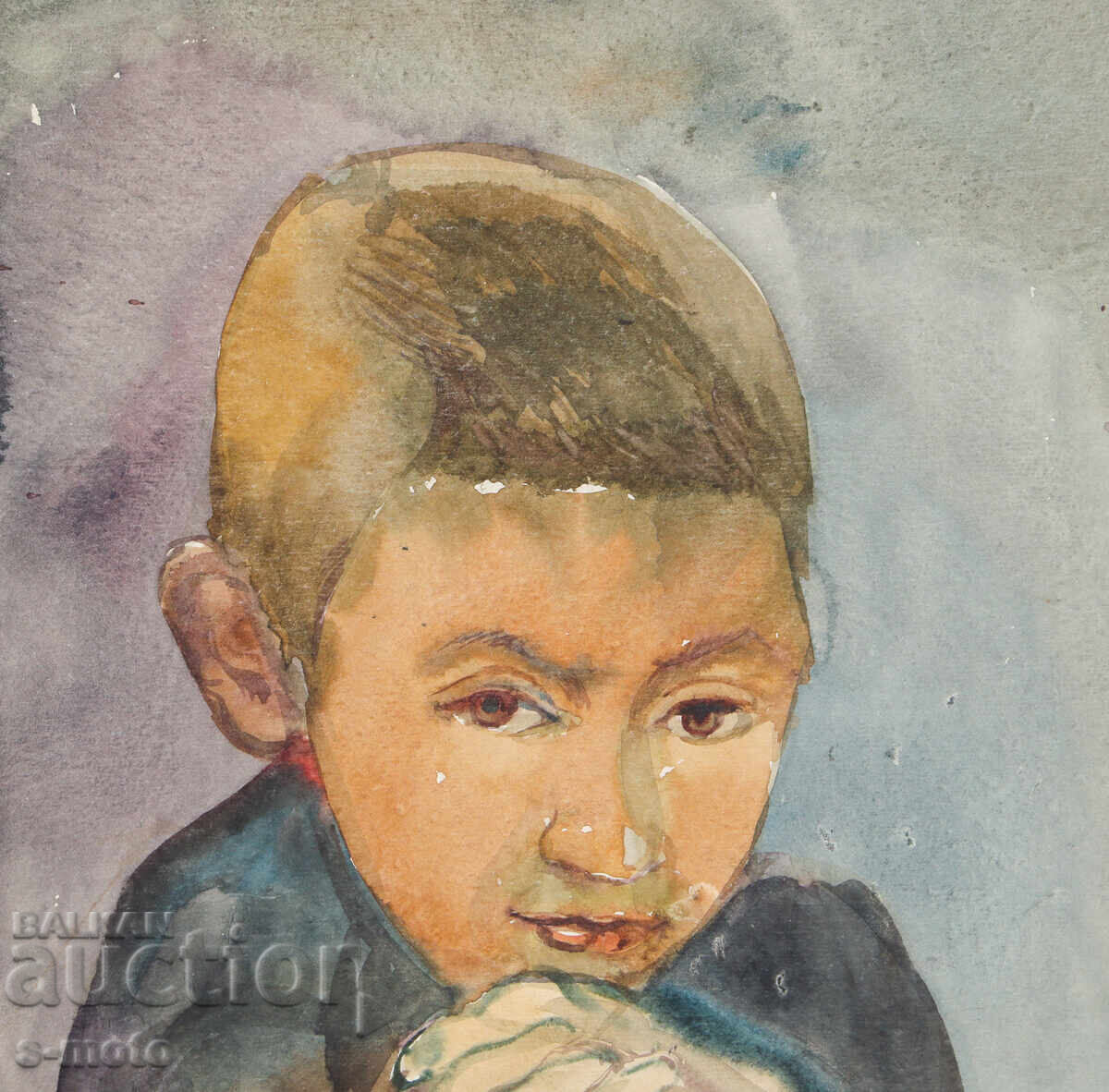 Παράδοση Πορτρέτο παιδικό ακουαρέλα Παράδοση Πορτρέτο παιδικό ακουαρέλα