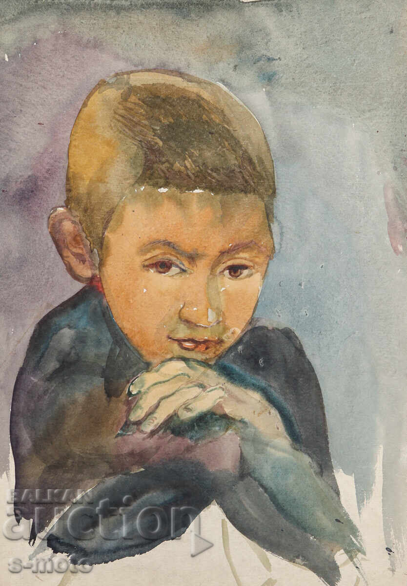 Πορτρέτο παιδικό ακουαρέλα Πορτρέτο παιδικό ακουαρέλα