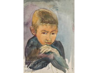 Πορτρέτο παιδικό ακουαρέλα