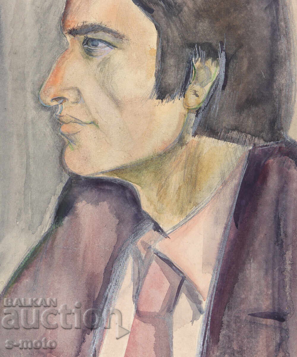 Ακουαρέλα ανδρικό πορτρέτο - 5