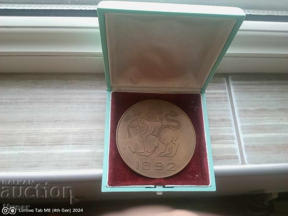 Bulgaria, plaque 90 years BMF, bronze - 6