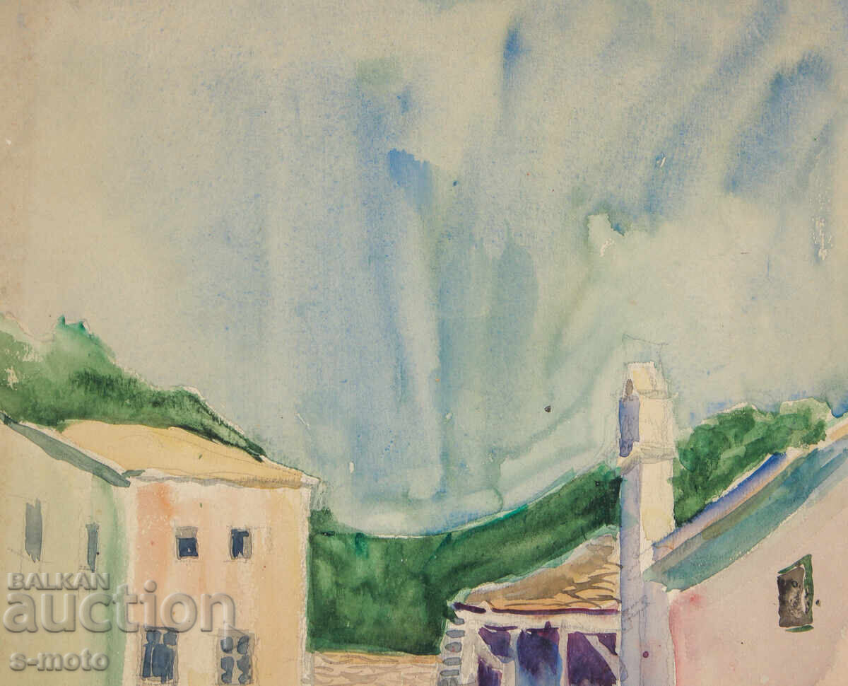 Παράδοση Stara kartina gradski peĭzazh akvarel Παράδοση Stara kartina gradski peĭzazh akvarel