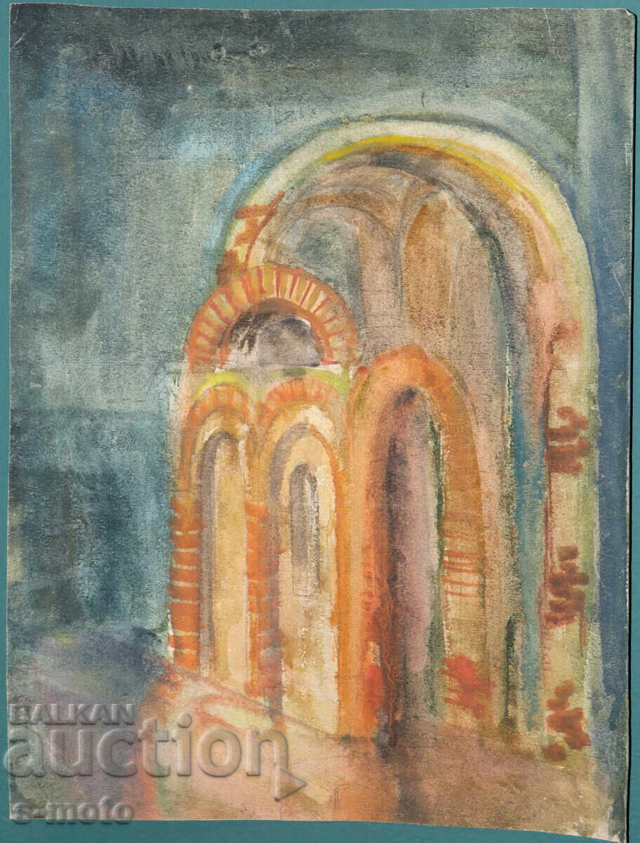 Kартина акварел градски пейзаж с цена € 90.00 | 176.02 лв. Kартина акварел градски пейзаж с цена € 90.00 | 176.02 лв.