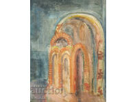 Kартина акварел градски пейзаж