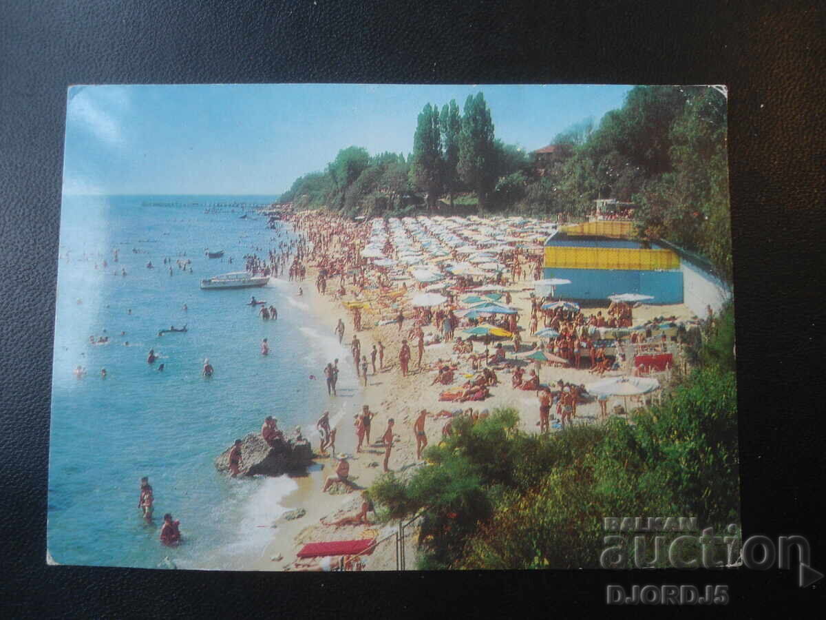 STAȚIUNEA PRIETENIE - plaja centrală, Carte poștală veche