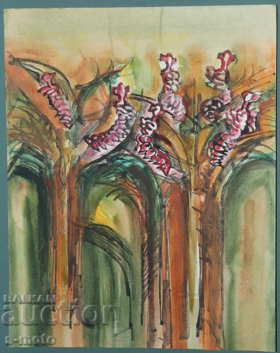 Petŭr Rashkov kartina akvarel ilyustratsiya με τιμή € 100.00 | 195.58 BGN