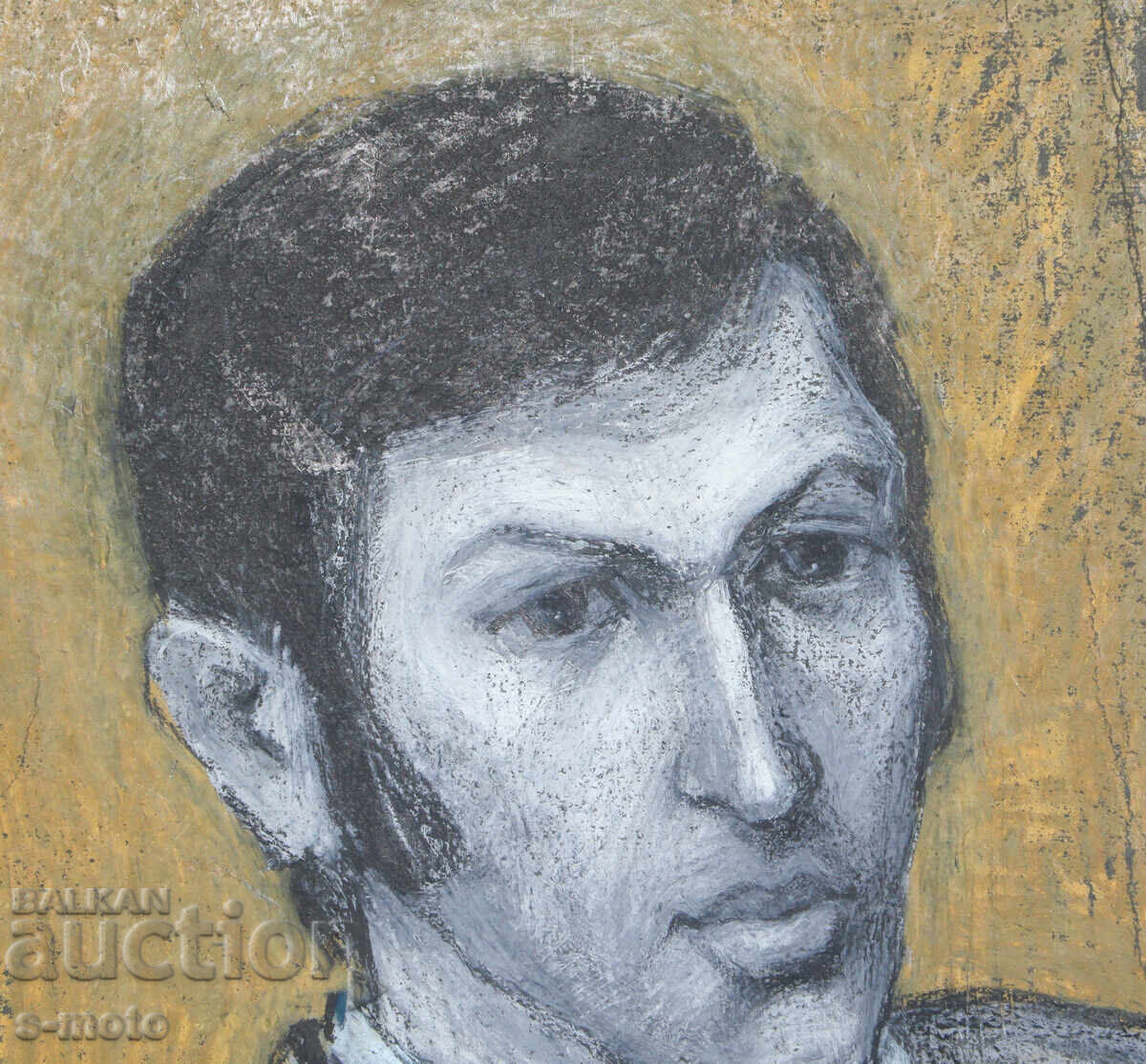 Livrarea Veche pictură pastel portret bărbătesc Livrarea Veche pictură pastel portret bărbătesc