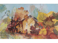 Картина темперни бои пейзаж