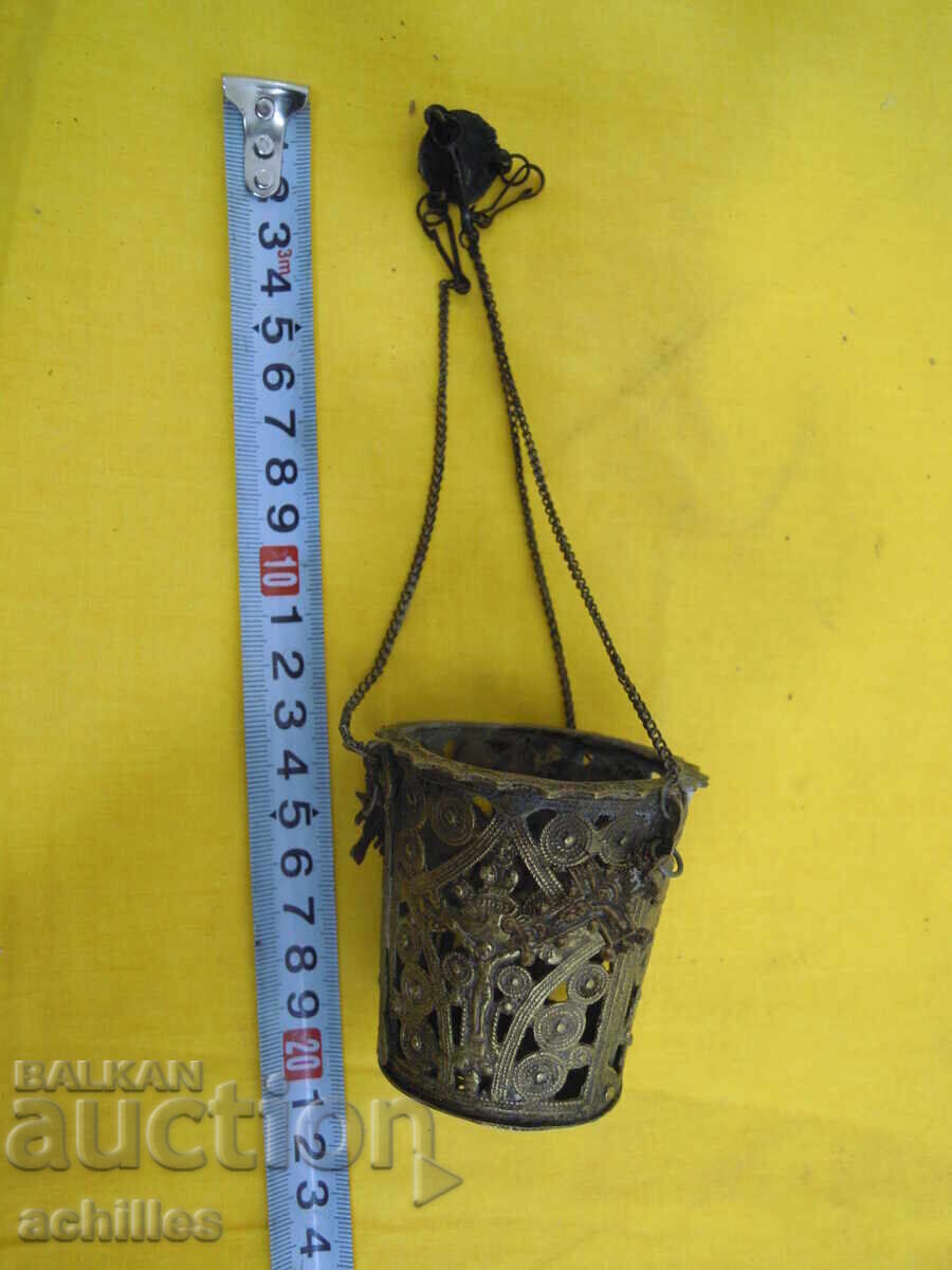 OLD BRONZE LAMP - 5