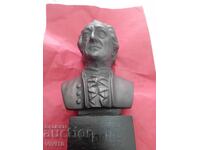 Figurină metalică veche a lui Goethe