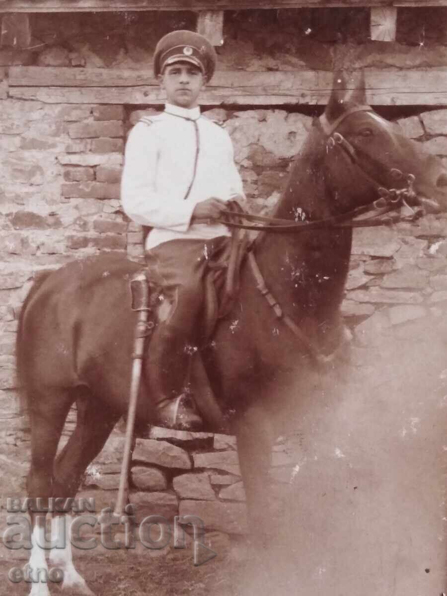 FOTOGRAFIE REGALĂ, CAVALERIST, SOLDAT, Regimentul 5 de Cavalerie, sabie cu preț € 1.50 | 2.93 BGN