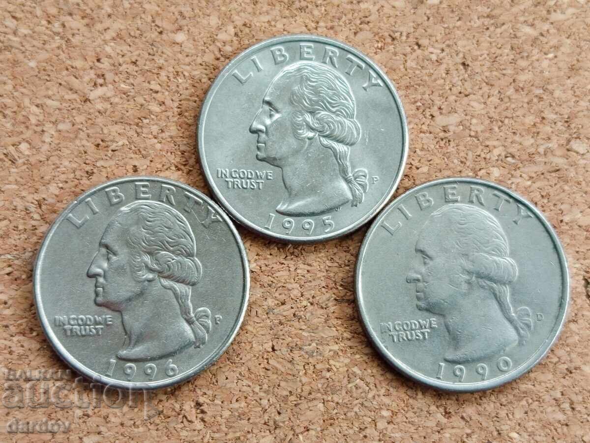 SUA sfert de dolar, ani diferiți SUA sfert de dolar, ani diferiți