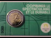 FRANȚA 2 euro 2021 Jocurile Olimpice de Vară XXXIII, Paris 2024