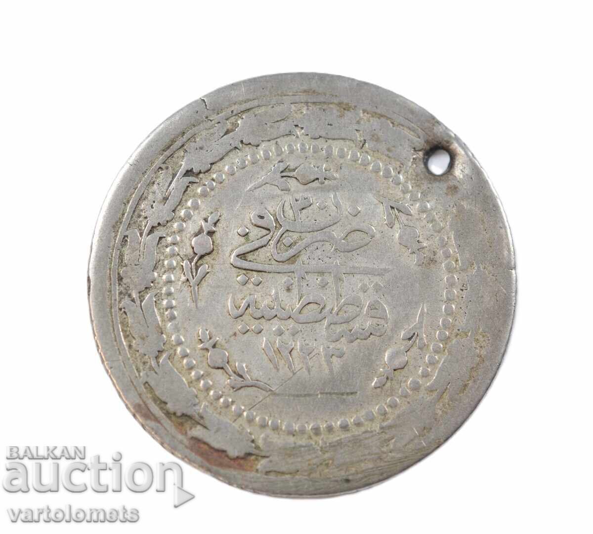 6 пиастра АН 1223/30  Махмуд II  - Османска империя