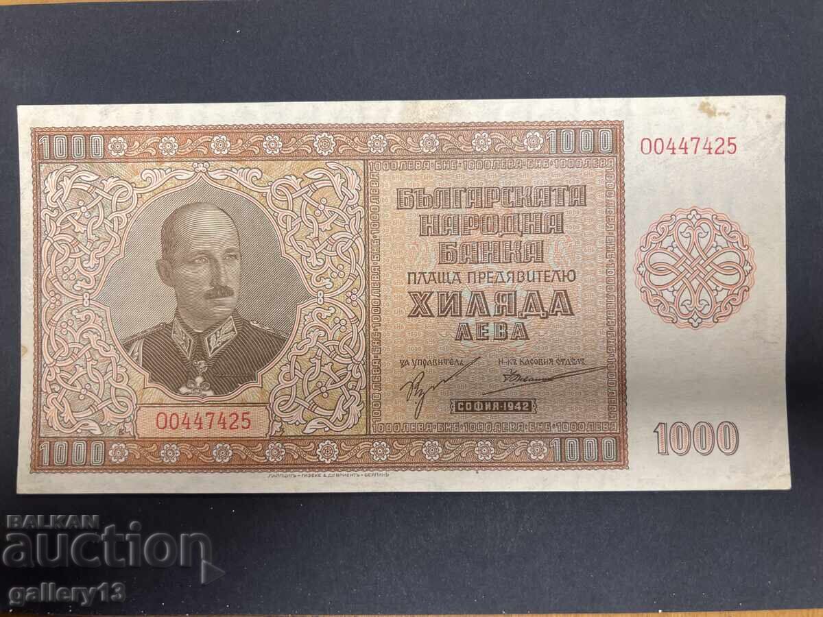 Τραπεζογραμμάτιο 1000 BGN 1942 Τραπεζογραμμάτιο 1000 BGN 1942