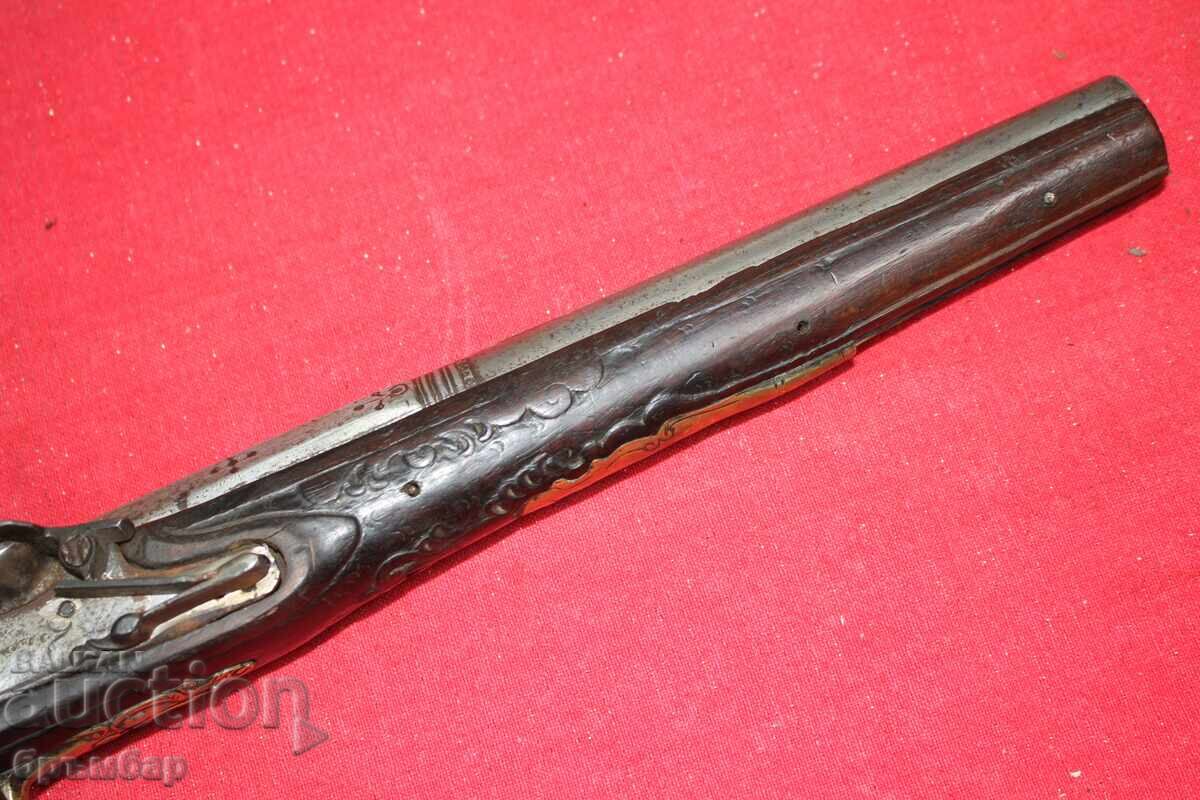 Delivery of Balkan Ottoman flintlock pistol. Beautiful