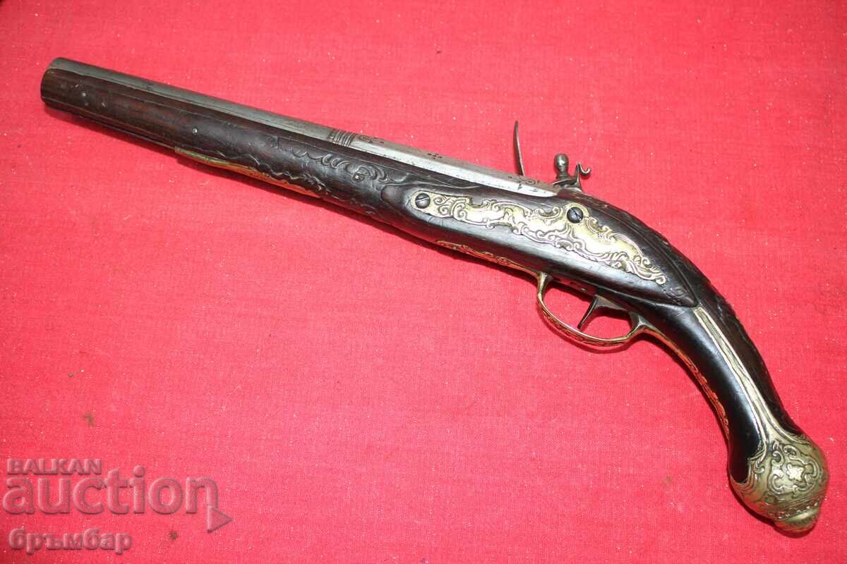 Balkan Ottoman flintlock pistol. Beautiful - 7