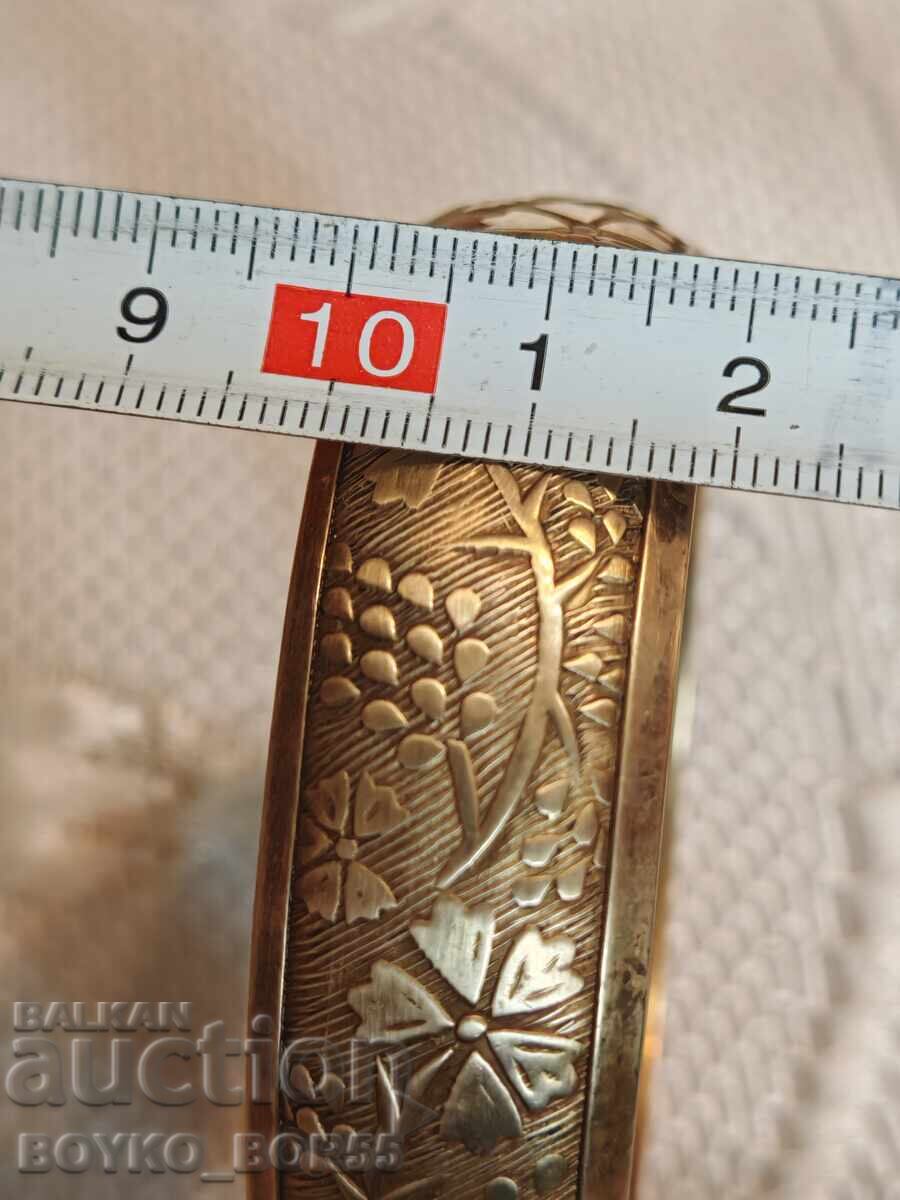 Old Bronze Bracelet with Ornaments - 5