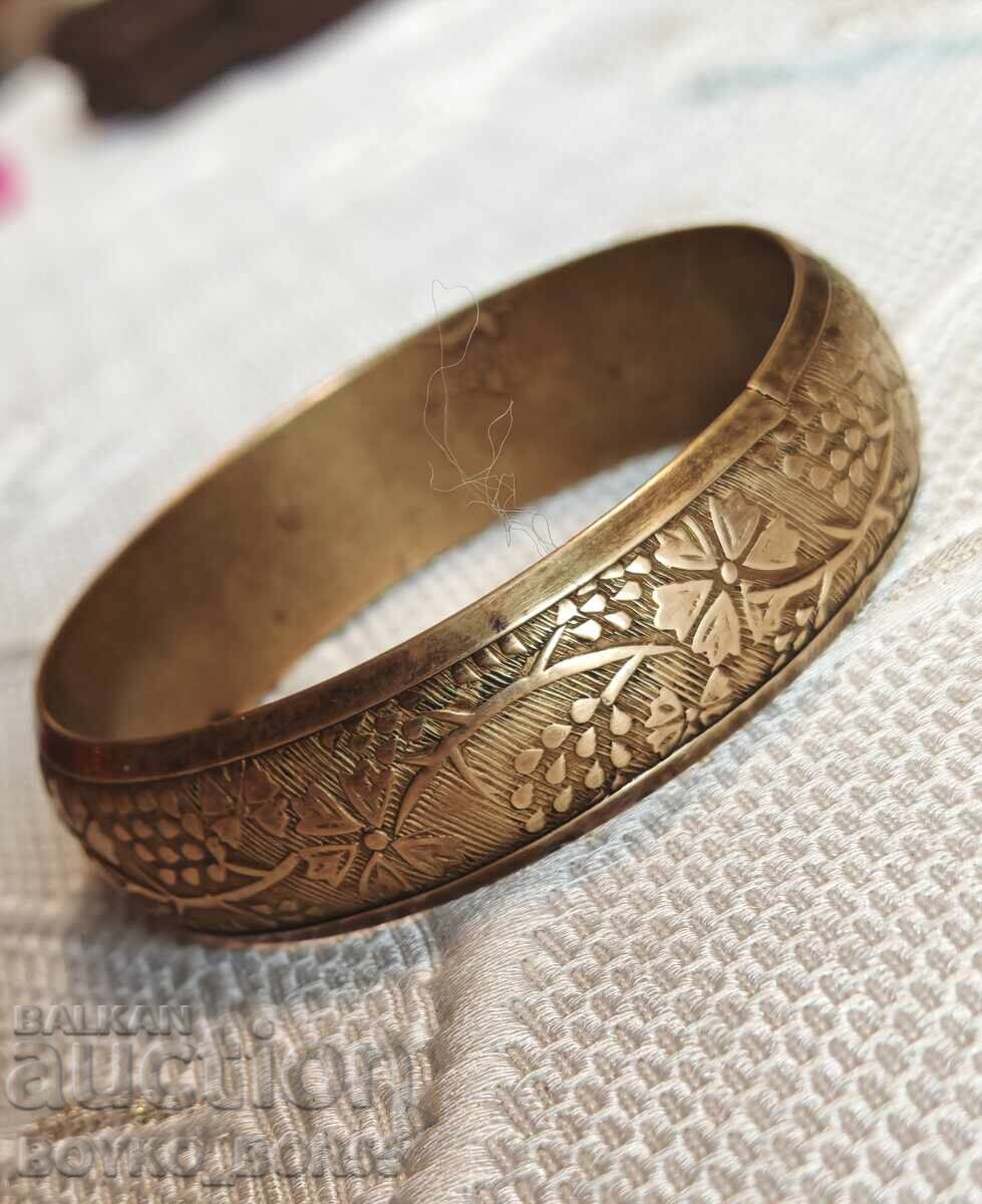 Old Bronze Bracelet with Ornaments