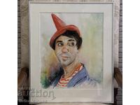 Pictură artistică în acuarelă de autor olandez