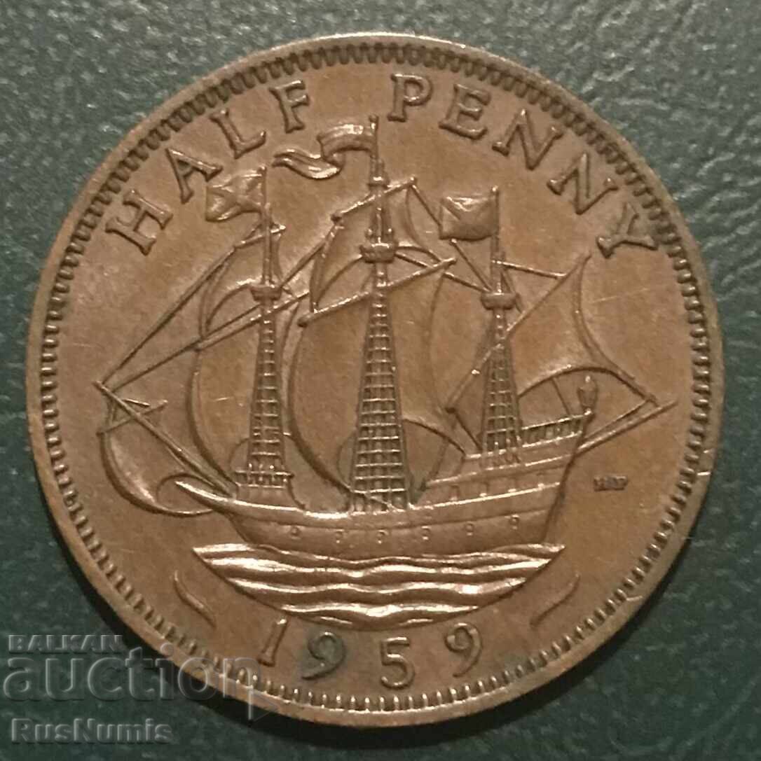 UK. 1/2 pence 1959