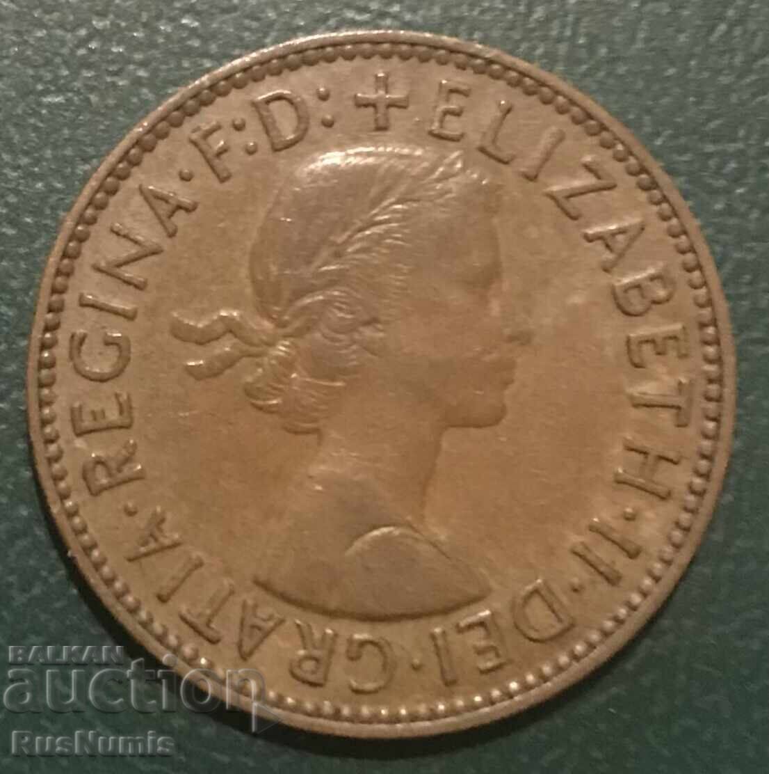 Μεγάλη Βρετανία. 1/2 πέννα 1960 με τιμή € 1.20 | 2.35 BGN