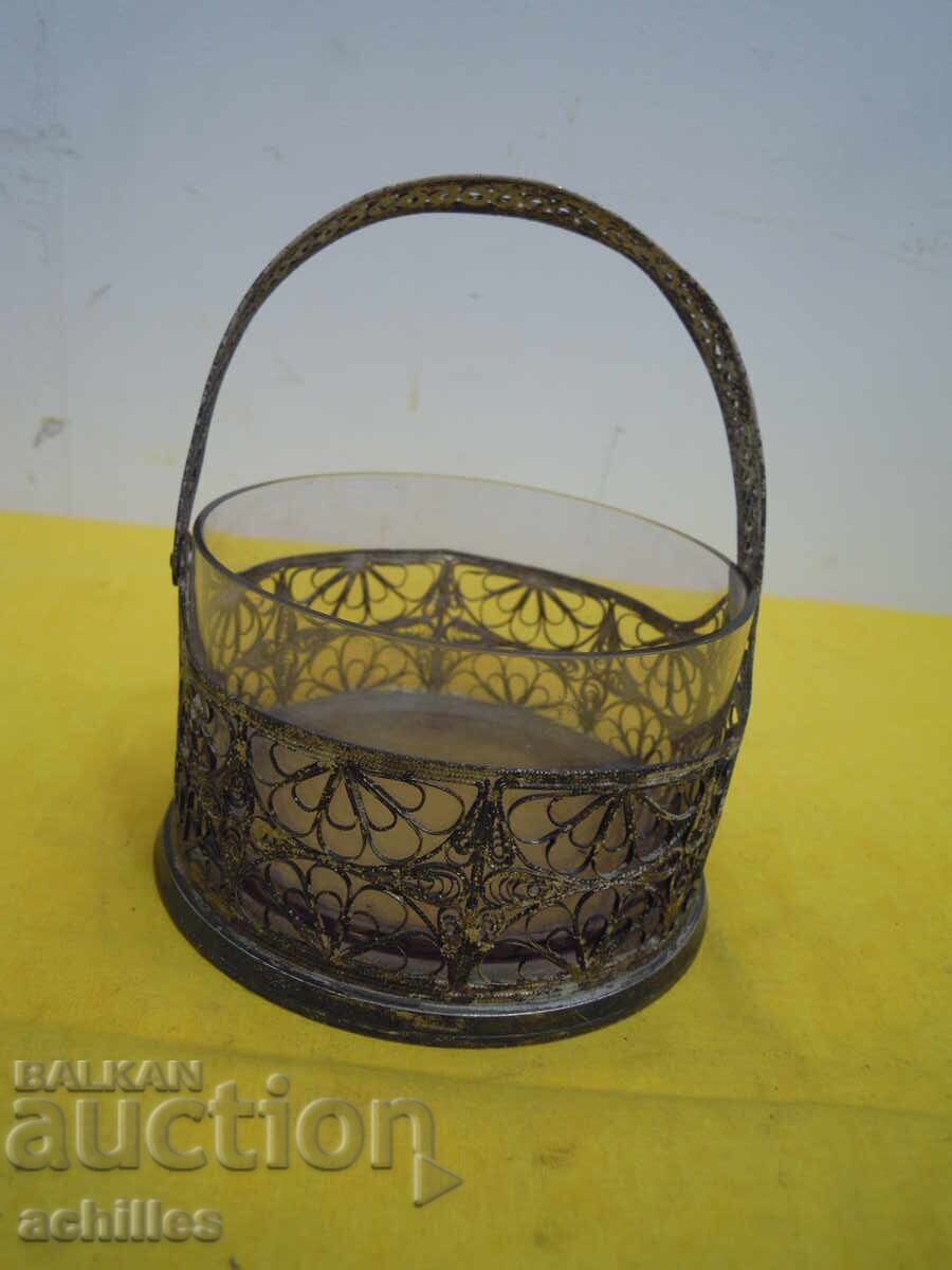 BONBONNIERE FILIGRAN PLACATĂ ARGENT