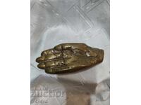 Автентична бронзова пластика „Ръка"- изключително масивна .