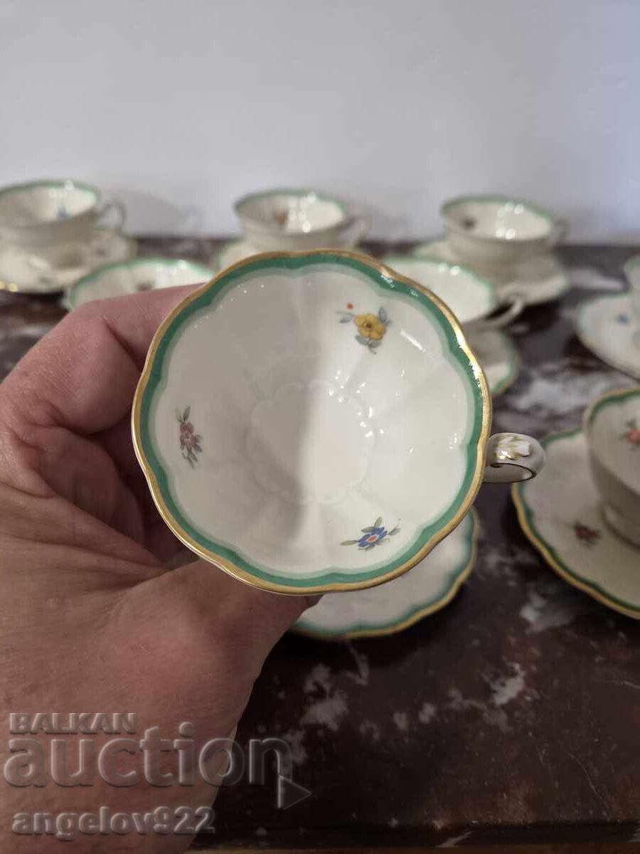 Παράδοση Γερμανικά φλιτζάνια καφέ από πορσελάνη Konigl.pr.Tettau Παράδοση Γερμανικά φλιτζάνια καφέ από πορσελάνη Konigl.pr.Tettau