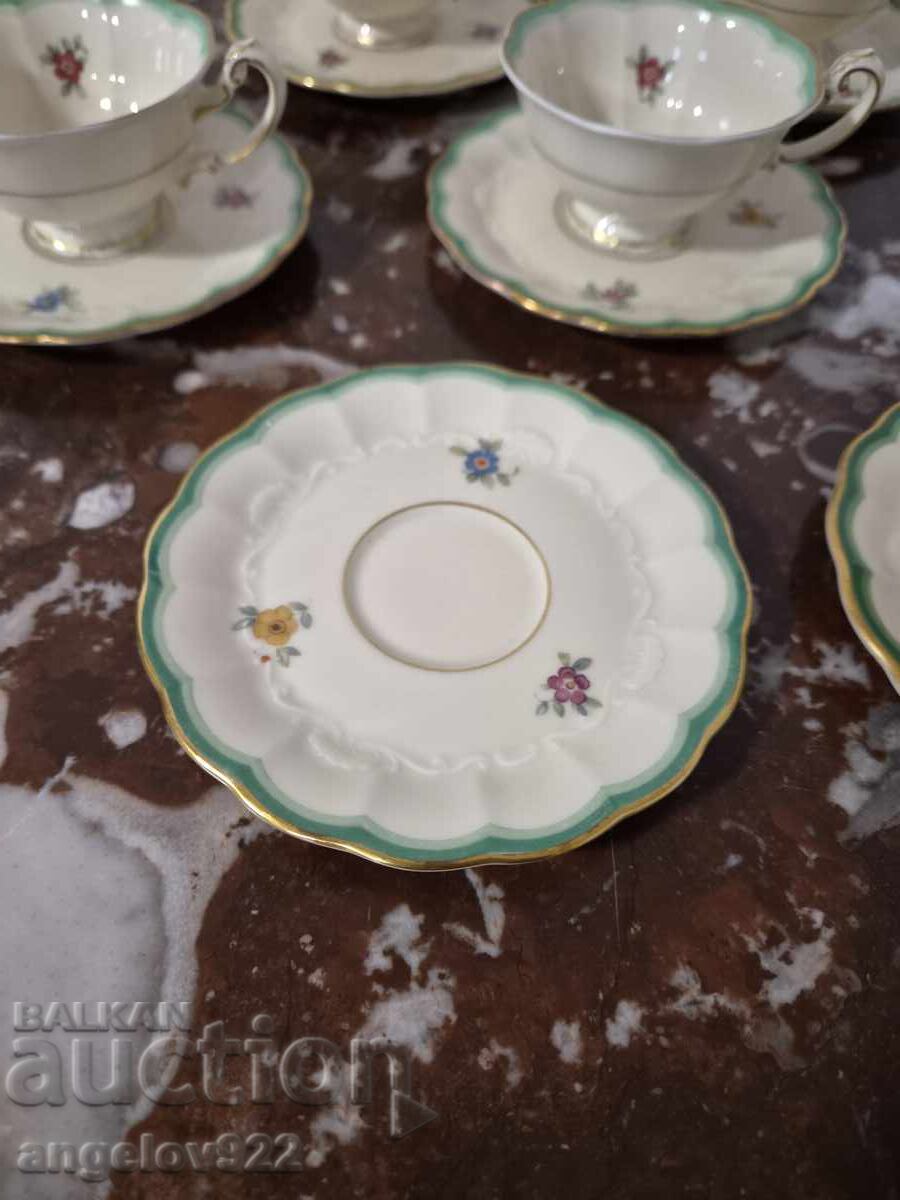 Γερμανικά φλιτζάνια καφέ από πορσελάνη Konigl.pr.Tettau - 5 Γερμανικά φλιτζάνια καφέ από πορσελάνη Konigl.pr.Tettau - 5