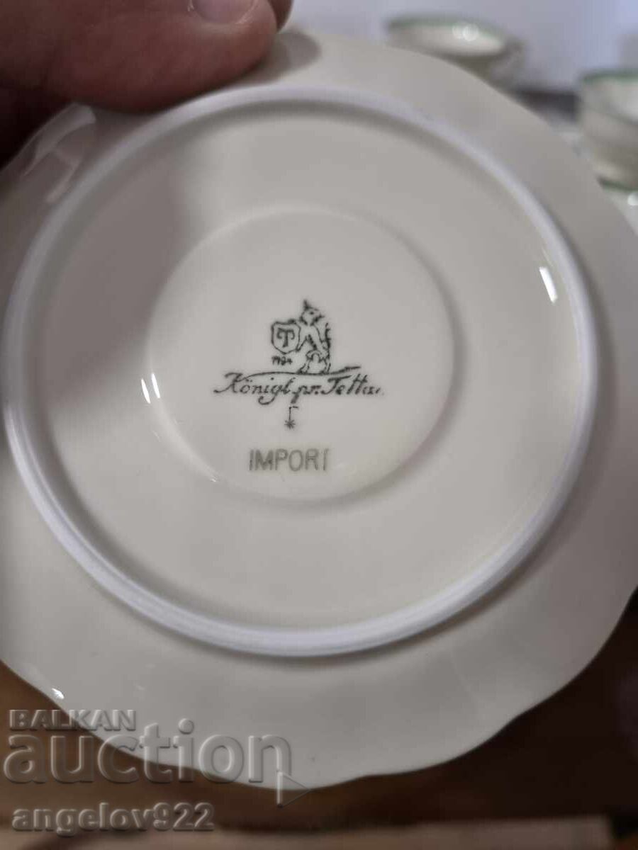 Γερμανικά φλιτζάνια καφέ από πορσελάνη Konigl.pr.Tettau - 7 Γερμανικά φλιτζάνια καφέ από πορσελάνη Konigl.pr.Tettau - 7