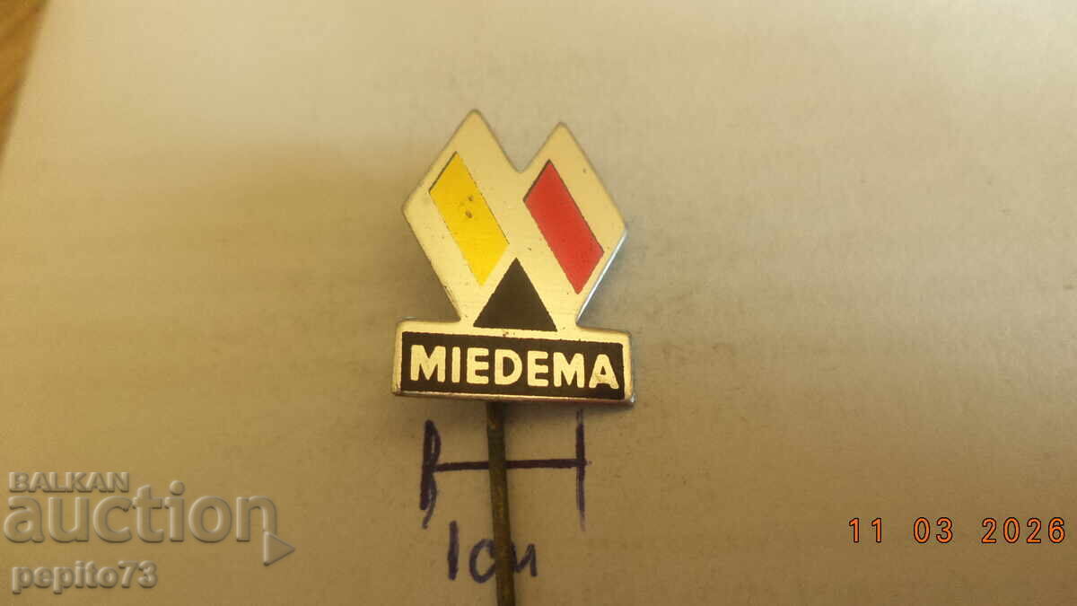 Reklamna znachka, MIEDEMA, marka zemedelski mashini Reklamna znachka, MIEDEMA, marka zemedelski mashini