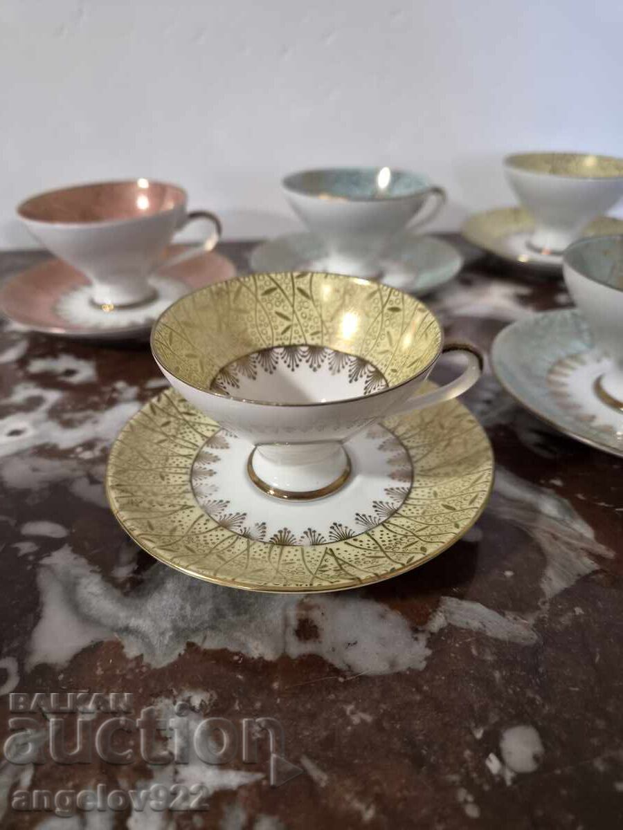 Δημοπρασία Βαυαρικά πορσελάνινα φλιτζάνια καφέ BAREUTHER