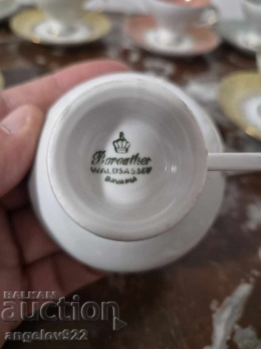 Βαυαρικά πορσελάνινα φλιτζάνια καφέ BAREUTHER - 7