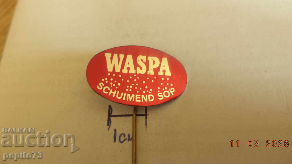 Advertising badge, WAPSA, laundry detergent brand
