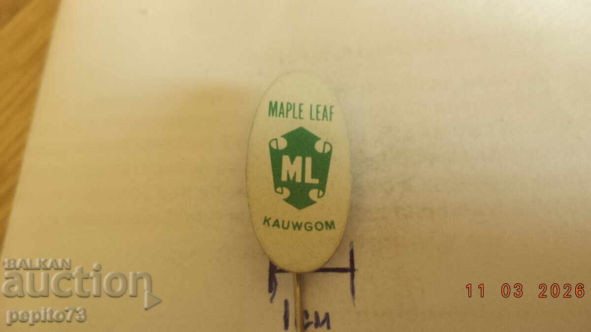 Σήμα διαφήμισης, Maple Leaf, μάρκα τσίχλας Σήμα διαφήμισης, Maple Leaf, μάρκα τσίχλας