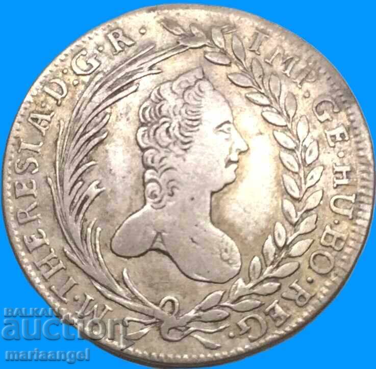 20 κρόιτσερ 1765 Αυστρία Πατρόνα Ουγγρική Μαρία Τερέζια Πατίνα