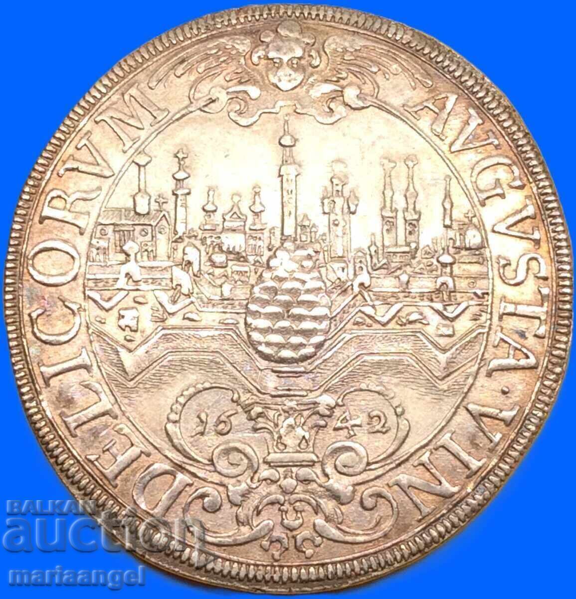 Auction  Thaler 1642 Germany Augsburg Ferdinand III 29g silver