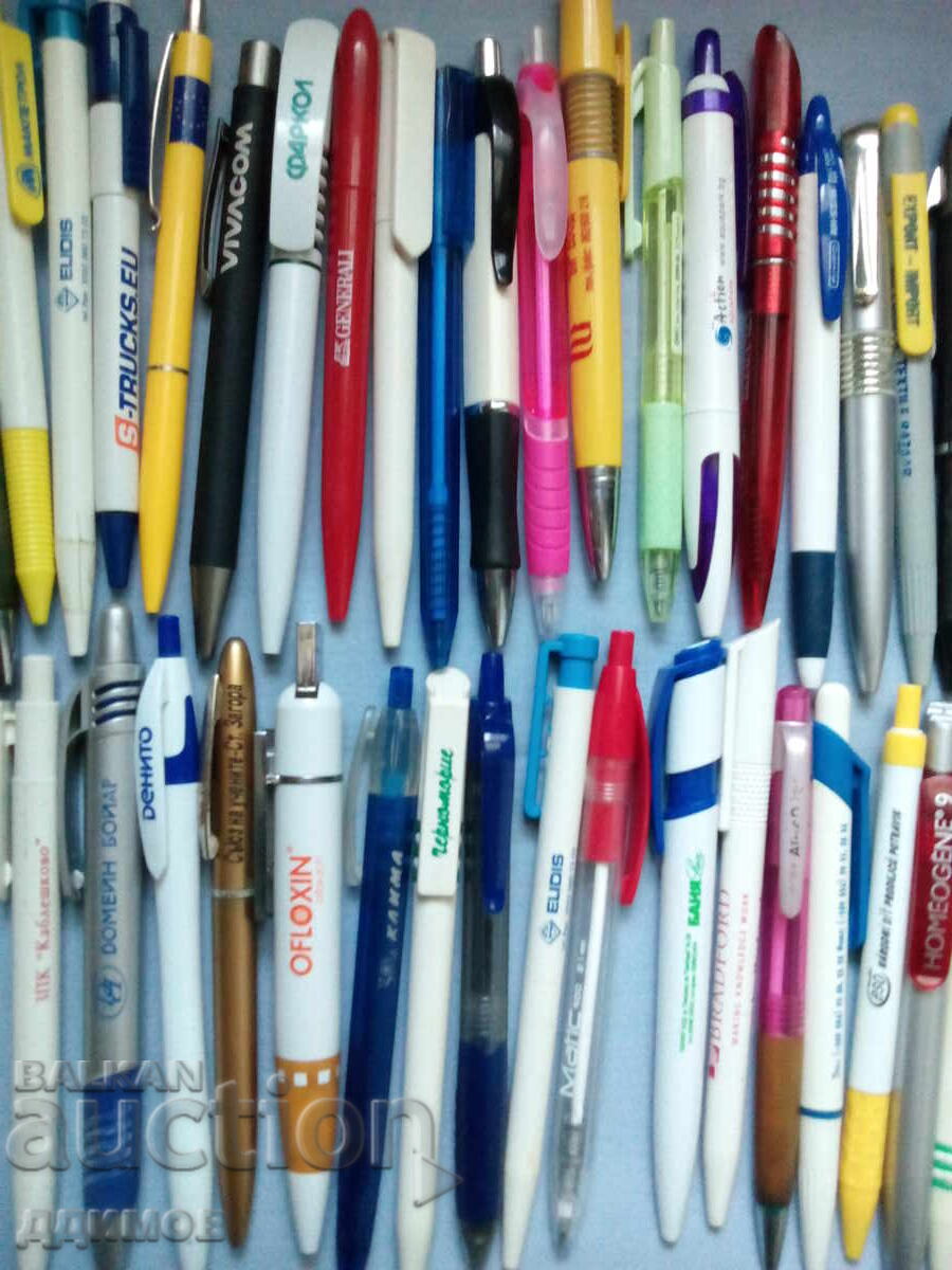 Колекция от 45 броя рекламни автоматични химикалки с цена € 10.00 | 19.56 лв. Колекция от 45 броя рекламни автоматични химикалки с цена € 10.00 | 19.56 лв.
